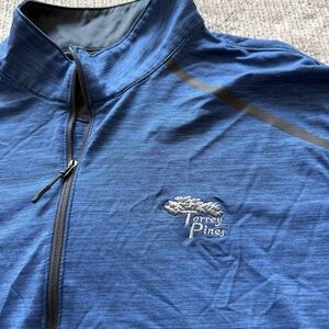 Bermuda Sands Torrey Pines 1/4 Zip Pullover Blue Golf Athletic XL‎